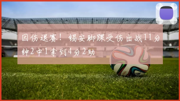 因伤退赛！锡安脚踝受伤出战11分钟2中1拿到4分2助